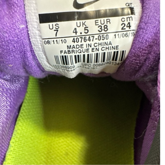 Nike Purple and Gray Athletic Shoes with Breathable Mesh - Picture 10 of 10